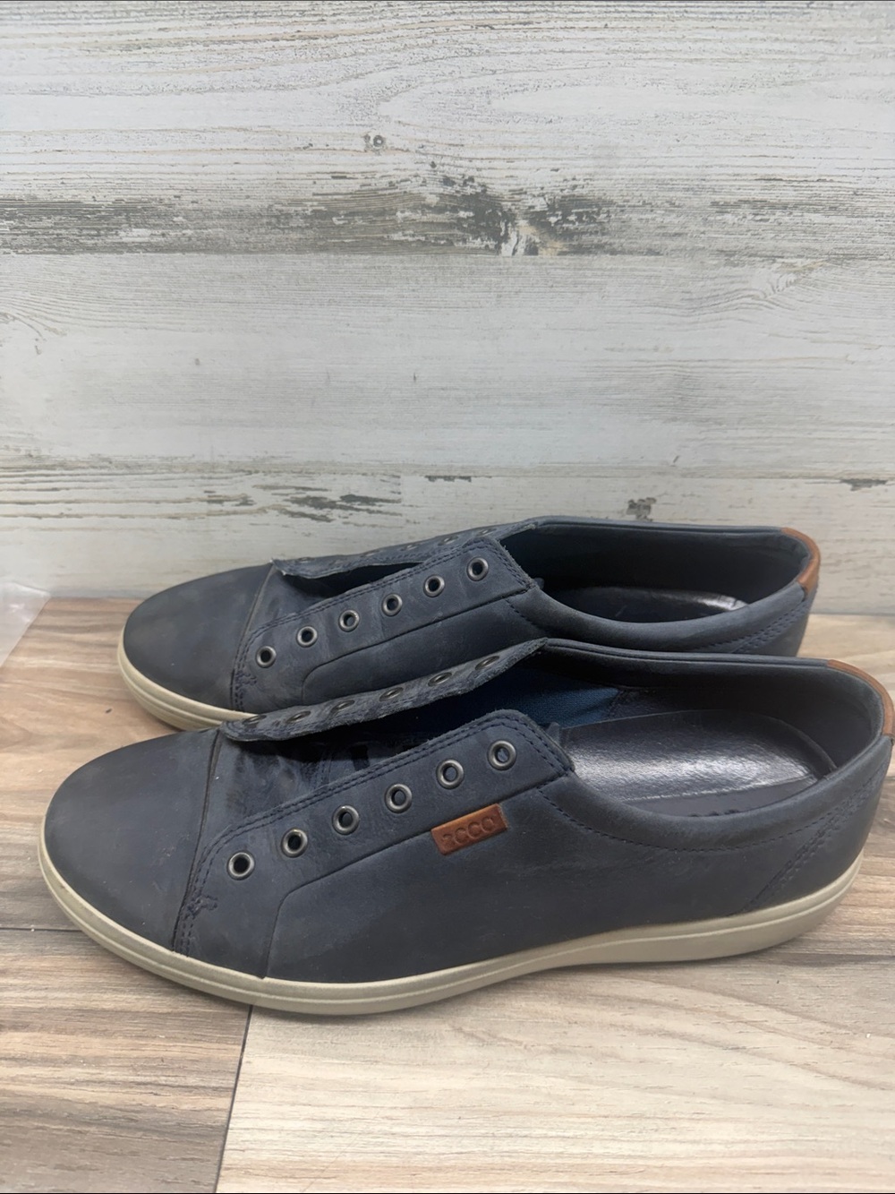 ECCO Navy Blue Men's SOFT 7 SHOE size - 45 US Size 11 160.00) No Laces